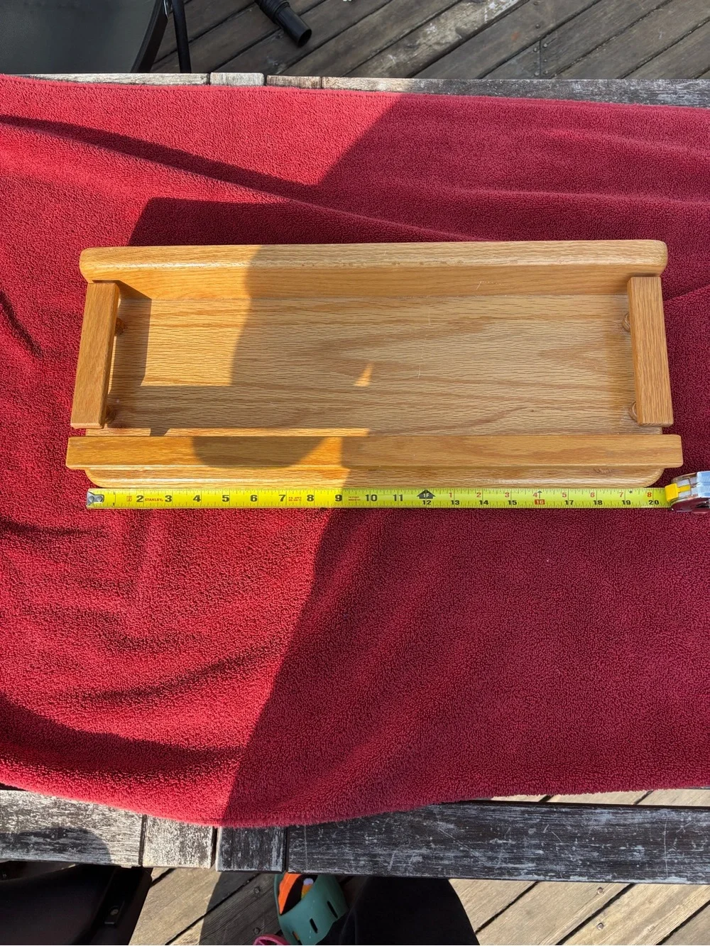 Vintage Oak Desktop or Vanity Tray - Natural Oak